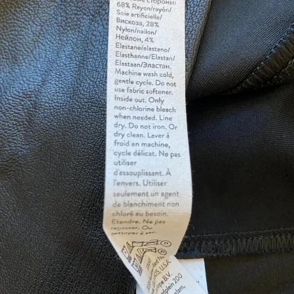 NWT Spanx Leather-Like Combo Fitted Sheath Dress Womens Medium Luxe Black 20393R - Picture 16 of 16